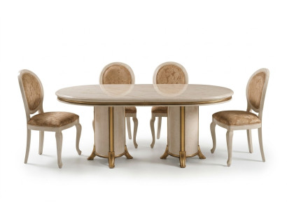 Italian dining room set ensemble chair dining table group 7-piece arredoclassic