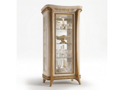 Luxury Display Window Cabinet Glass Classic Style Furniture Shelf ITALY NEW