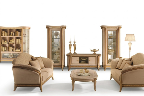 Design wall unit sideboard 2x cabinet lowboard TV cabinet 3-piece set display cabinet