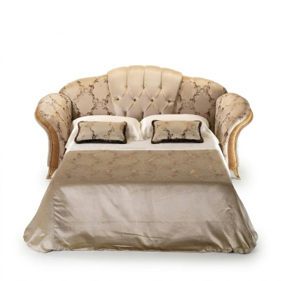 Sofa 3-seater couch with bed function textile fabric furniture upholstery arredoclassic