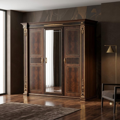 Bedroom wardrobe 3-door wooden wall cabinet wardrobe arredoclassic new