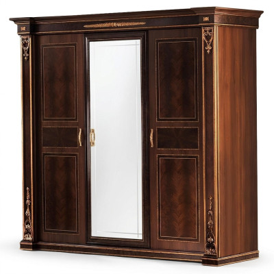 Bedroom wardrobe 3-door wooden wall cabinet wardrobe arredoclassic new