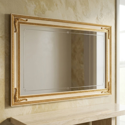 Classic Wall Mirror Wooden Frame Mirror Furniture Gold 170x110 Wood Frame Wall