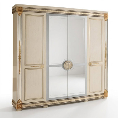 Luxury wardrobe closets high-gloss furniture designer living wood new