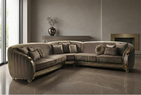 Sofa L-shape leather sofa couch living landscape set design corner sofa arredoclassic