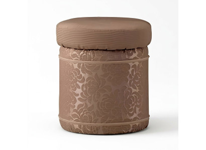 Stool Upholstered Footrest Furniture Living Benches Seat Textile Brown Design