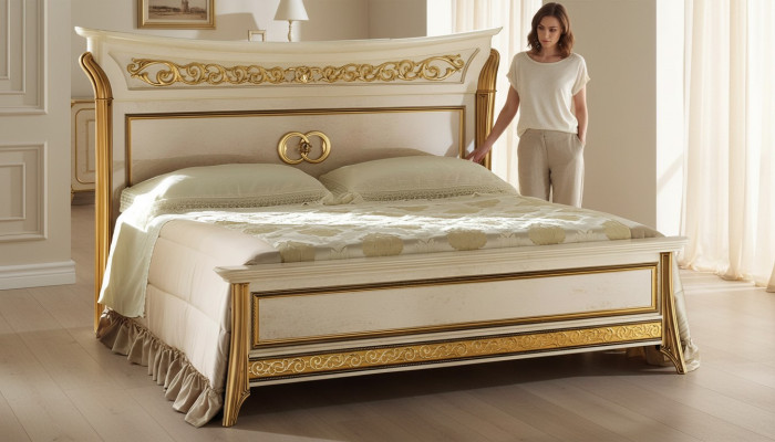 Bed Design Luxury Double Hotel Beds Sleep Room 180x200 arredoclassic Furniture