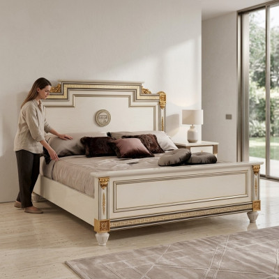 Luxury bedroom bed upholstery design luxury double hotel beds king-size bed