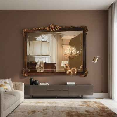 Wall Mirror Wood Frame Mirror Frame Design Baroque Rococo Living Room Furniture New