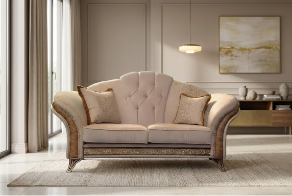 Sofa 2-seater couch design upholstery classic fabric arredoclassic two-seater