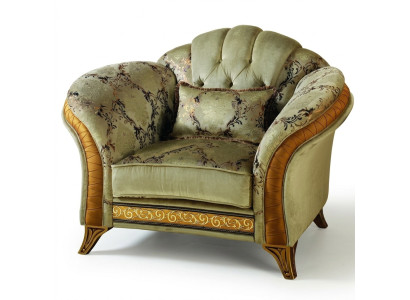 Luxury Television Classic Armchair Lounge 1-Seater Fabric Relax Club arredoclassic