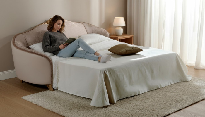 Sofa sleeper sofa designer 3-seater sofa with bed function couch textile sofa upholstery