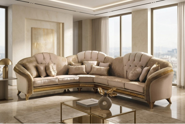 Corner sofa couch upholstery living landscape textile corner sofas set L-shape new