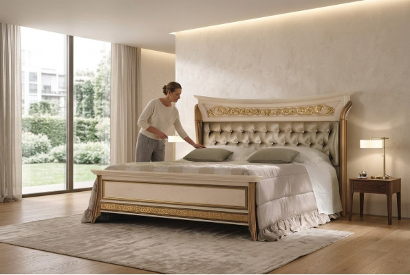 Bed upholstered bed beds upholstery designer hotel double 180x200 arredoclassic