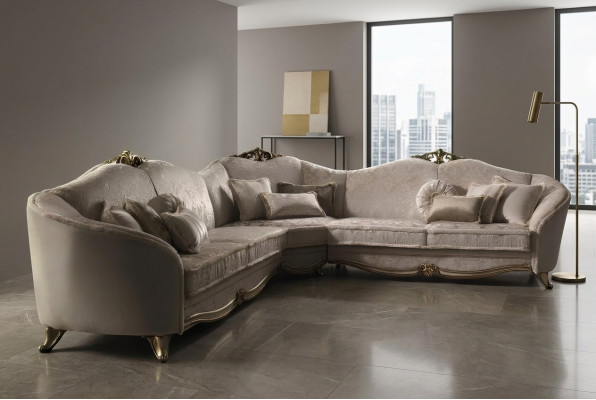 Corner sofa living landscape sofa couch L shape upholstered couches textile arredoclassic