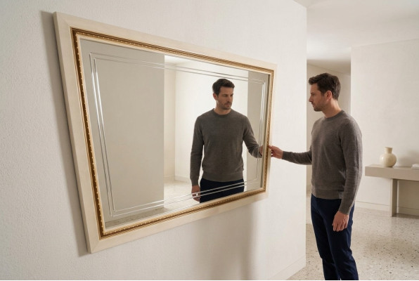 Classic Mirror Luxury Console Bedroom Style Modern Glass Little Mirror on the Wall