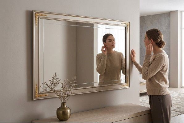 Designer wall mirror in classic style large mirror arredoclassic living room