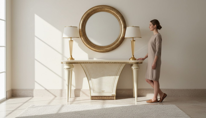 Italian furniture side table console table designer table living room table