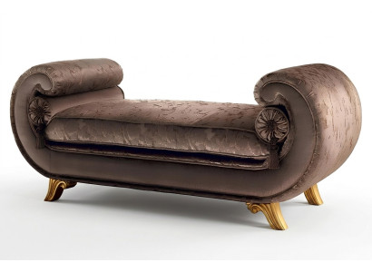 Living room lounge furniture classic design sofa brown fabric chaise longue new