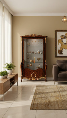 Luxury showcase furniture living room cabinet glass display cabinets designer cabinets sideboard
