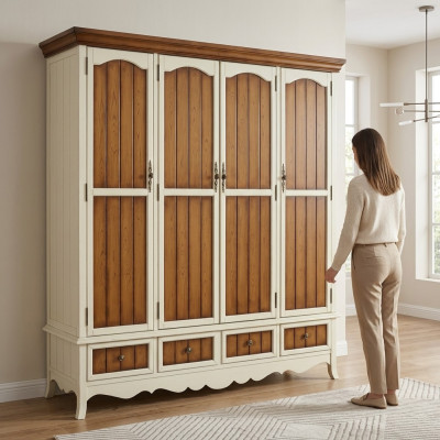 Bedroom wooden wardrobe 3-door wall cabinet wardrobe wardrobes