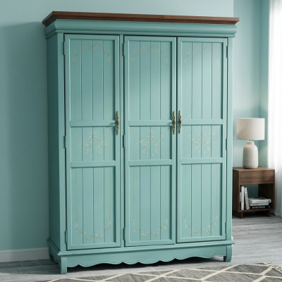 Bedroom wardrobe wood cabinet American style luxury classic.