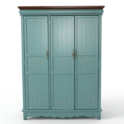Bedroom wardrobe wood cabinet American style luxury classic.