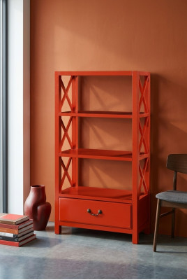 Luxury wood shelf cabinet living room floor shelf office shelves shelf board shelves