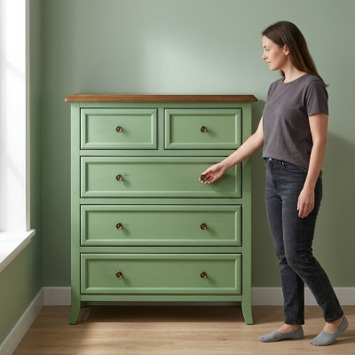 Green dresser sideboard cabinet real wood furniture dressers cabinets new