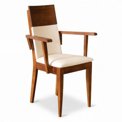 Chairs Chair Armchair Upholstery Solid Wood Textile Wood Armchair Leather New Lounge