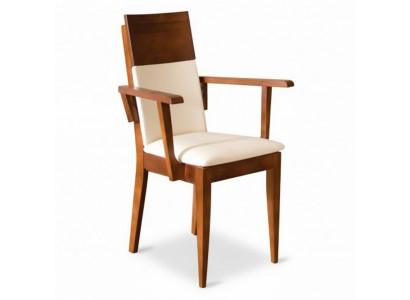 Chairs Chair Armchair Upholstery Solid Wood Textile Wood Armchair Leather New Lounge