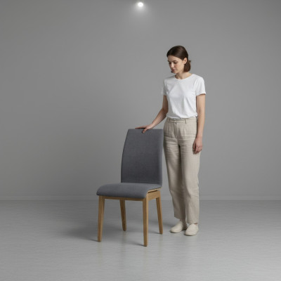 Chair, armchair, upholstered, chairs, solid wood, textile, wood, armchair, leather, new, lounge