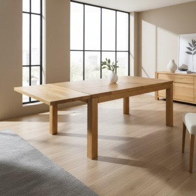 Table Dining Table Massive Furniture Dining Room 180x90cm Real Wood Solid Wood New Tables