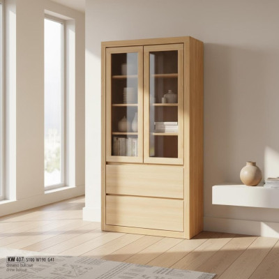 Showcase cabinet shelf, wooden cabinet system, shelving living room glass cabinet