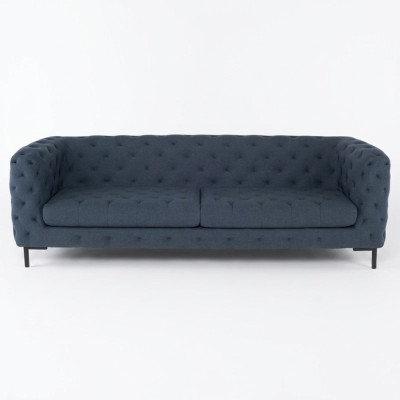 Gray Modern 3-Seater Chesterfield Living Room Stylish Couch