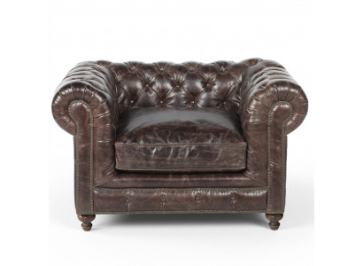 jvmoebel ® - Leather Sofa Couch - Brown Armchair Upholstered Single-seater Couch Set