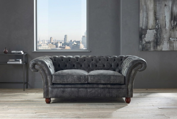 Chesterfield Sofa Couch Upholstery Fabric Leather Couches Upholstered Suite 2-Seater