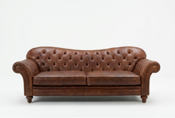 Luxury Chesterfield Living Room Couch Brown Sofa Seat Upholstery Textile Couches New