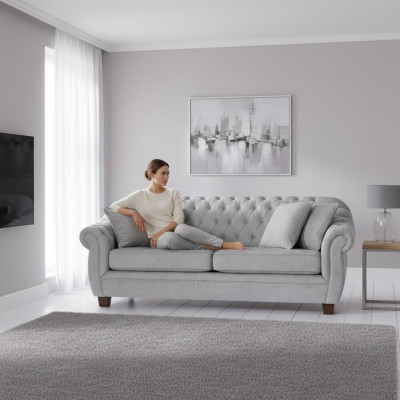 Chesterfield Sofa Couch Upholstery Fabric Sofas Upholstery Set 3-Seater