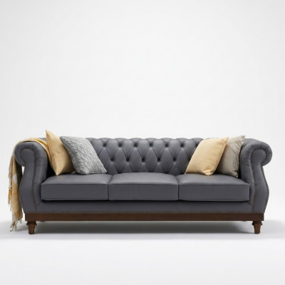 Chesterfield sofa couch upholstery leather couches fabric upholstery set