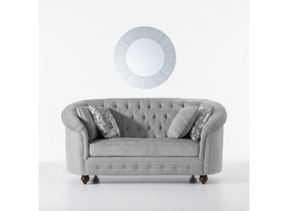 jvmoebel ® - Country House Designer Couch - Chesterfield Textile Sofa Gray Fabric New