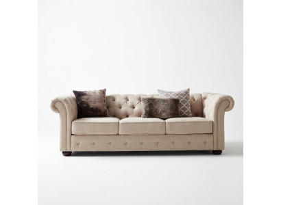 Country-style furniture - Chesterfield sofa suite 3+2 set fabric