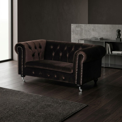 jvmoebel ® - Leather Sofa Couch Royal Brown Upholstery Two-Seater Couch Set New