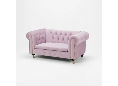 jvmoebel ® Leather Sofa Couch - Design Upholstered Three-Seater Couch Set Pink New