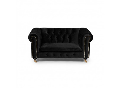 Chesterfield 2-seater classic luxury baroque rococo sofa textile leather couch