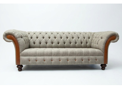 Chesterfield 3 Seater Classic Luxury Baroque Rococo Couch Sofa Textile Couch