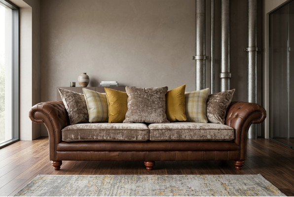 Classic Luxury Baroque Rococo Sofa Couch Chesterfield Sofa Textile Leather Couch