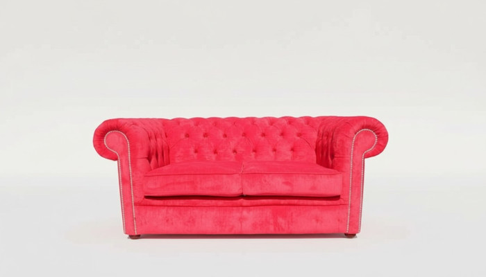 jvmoebel ® Leather Sofa Couch - Design Upholstery Two-Seater Couch Set Red New
