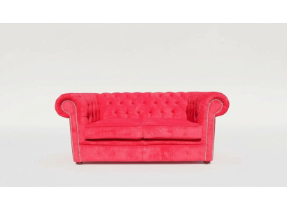 jvmoebel ® Leather Sofa Couch - Design Upholstery Two-Seater Couch Set Red New