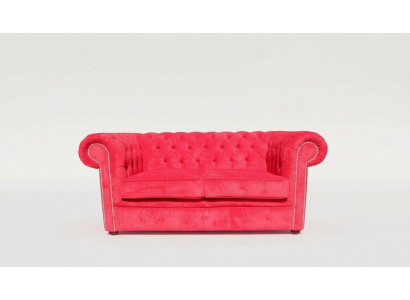 jvmoebel ® Leather Sofa Couch - Design Upholstery Two-Seater Couch Set Red New